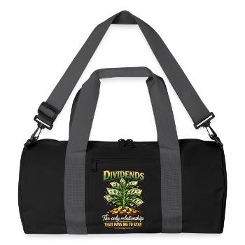 Dividenden Geldbaum: Die beste Beziehung des Leben - Recycelte Duffel Bag - Schwarz/Graphitgrau - Vorne