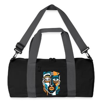 Visage cubiste coloré - Sac de sport recyclé - noir/gris graphite - Devant