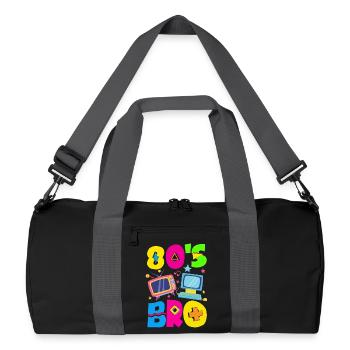 Retro Back to the 80s Vintage Design - Recycled Duffel Bag - black/graphite grey - Front