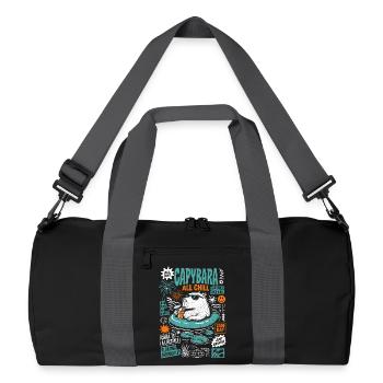 Capybara Tout détendu Animal drôle - Sac de sport recyclé - noir/gris graphite - Devant