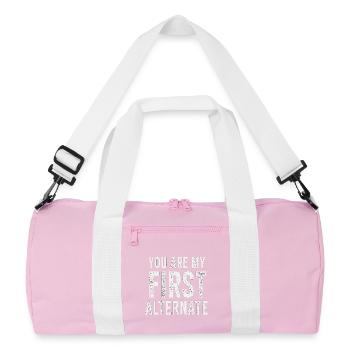 You are my first alternate - Recycled Duffel Bag - pink/white - Front