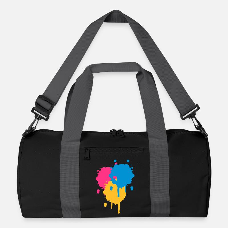 Trois points lumineux de couleur dans le style Sac de sport recyclé