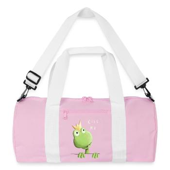 Embrasse-moi grenouille - Prince grenouille - Comic - Sac de sport recyclé - rose/blanc - Devant