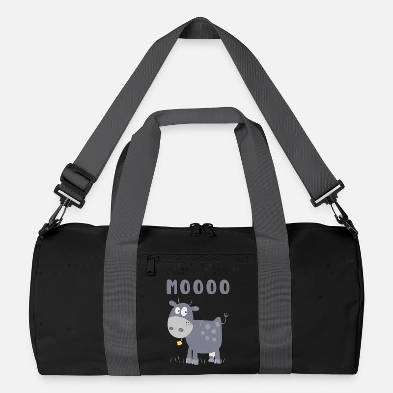 Mooo Kuh Comic Rind Bauernhoftier Comic Recycelte Duffel Bag