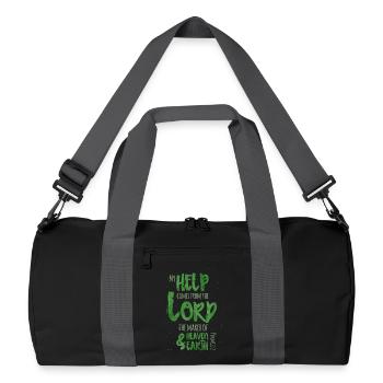 My Help Comes From The Lord - Recycelte Duffel Bag - Schwarz/Graphitgrau - Vorne