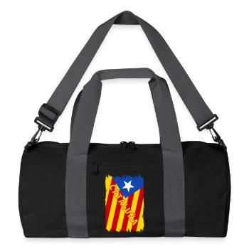 Catalonia flag design - Recycled Duffel Bag - black/graphite grey - Front