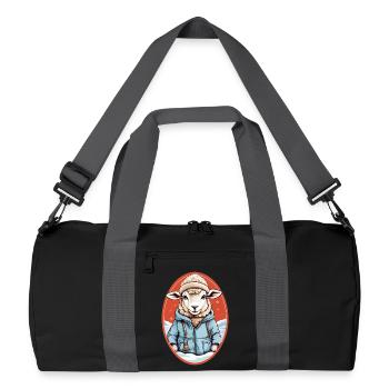 Süßes Schaf - Recycelte Duffel Bag - Schwarz/Graphitgrau - Vorne