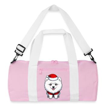 Dog Christmas - Recycled Duffel Bag - pink/white - Front