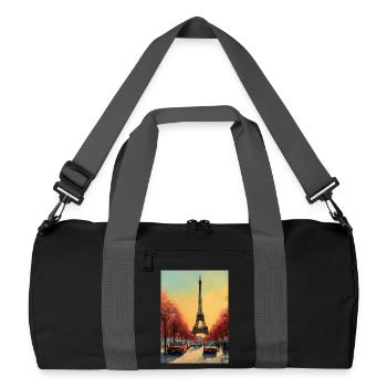 Paris Tour Eiffel - Sac de sport recyclé - noir/gris graphite - Devant