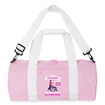 23 Geburtstag Altenpflegerin Altenpflege Spruch - Recycelte Duffel Bag - Rosa/Weiß - Vorne