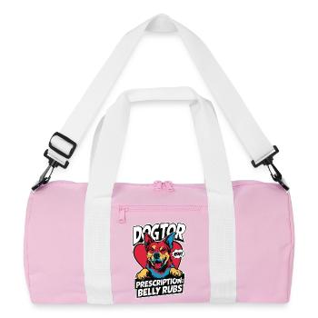 Prescription Pop Art Dogtor : Belly Crawl ! - Sac de sport recyclé - rose/blanc - Devant