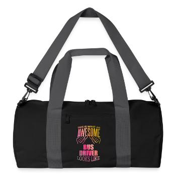 Busfahrer - Recycelte Duffel Bag - Schwarz/Graphitgrau - Vorne