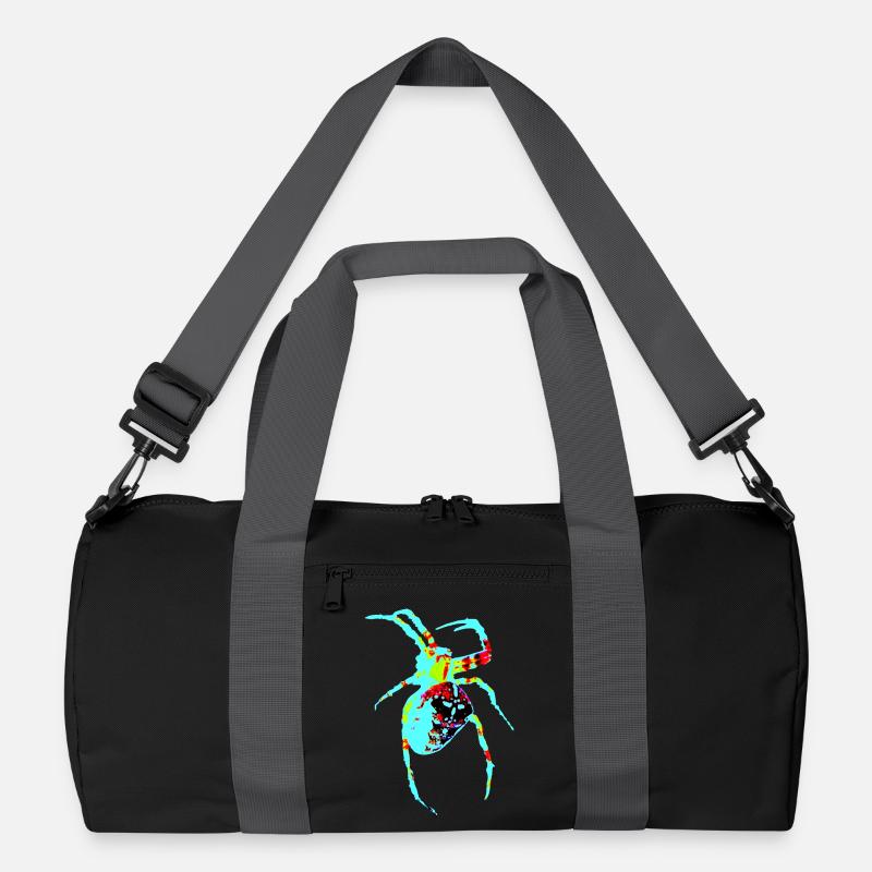 Spinne in Neonfarben Recycelte Duffel Bag