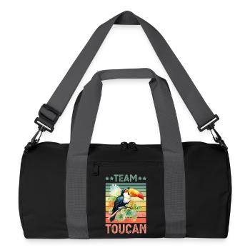 Oiseau Toucan - Sac de sport recyclé - noir/gris graphite - Devant