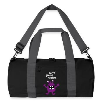Monster happy Halloween spooky Comic - Recycelte Duffel Bag - Schwarz/Graphitgrau - Vorne