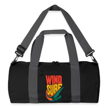 Vibrant Pop Art Windsurf Design - Recycled Duffel Bag - black/graphite grey - Front