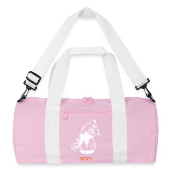 Halloween Gartenzwerg BOO Lustig  - Recycelte Duffel Bag - Rosa/Weiß - Vorne