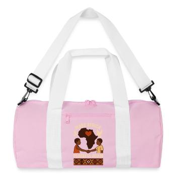 Rendre l’Afrique à nouveau pacifique - Sac de sport recyclé - rose/blanc - Devant