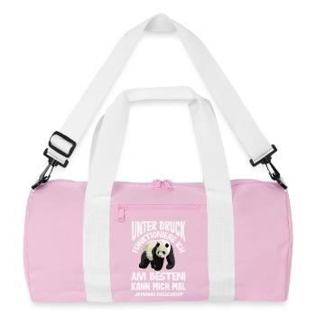 Je fonctionne mieux sous pression - Sac de sport recyclé - rose/blanc - Devant