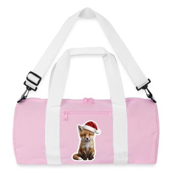 Le renard malin attend les cadeaux - Sac de sport recyclé - rose/blanc - Devant
