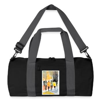 Mode populaire - Sac de sport recyclé - noir/gris graphite - Devant