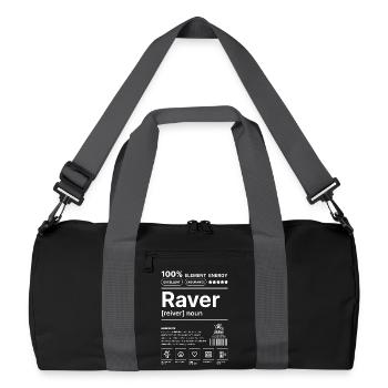 Raver Lifestyle White - Recycled Duffel Bag - black/graphite grey - Front