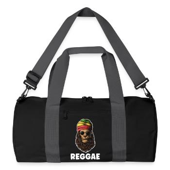 Rastafari Reggae Lion - Sac de sport recyclé - noir/gris graphite - Devant