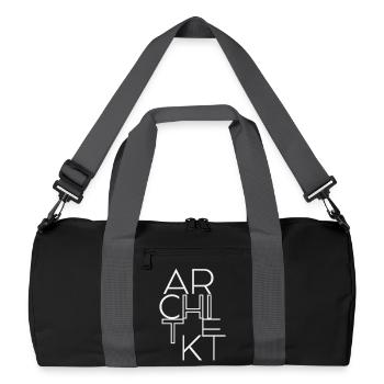 Minimalist architect and Bauhaus inspired - Recycled Duffel Bag - black/graphite grey - Front