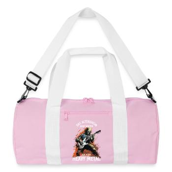 La maison de retraite peut attendre - j’écoute du heavy metal - Sac de sport recyclé - rose/blanc - Devant