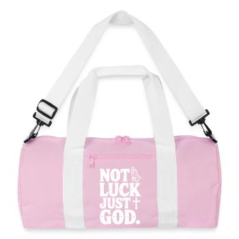 Not Luck Just God - Recycled Duffel Bag - pink/white - Front
