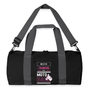 Beste Motoball Trainerin Motoballtrainerin Spiel - Recycelte Duffel Bag - Schwarz/Graphitgrau - Vorne