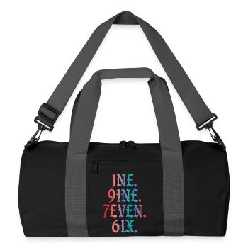 Vintage 1976 - Recycelte Duffel Bag - Schwarz/Graphitgrau - Vorne