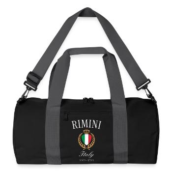 Rimini Italien Wappen Krone – Reise Souvenir - Recycelte Duffel Bag - Schwarz/Graphitgrau - Vorne