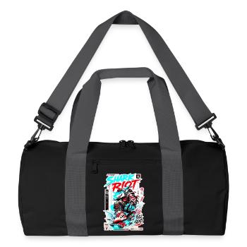 Shark Riot Streetwave Full Send Skate-Design - Recycelte Duffel Bag - Schwarz/Graphitgrau - Vorne