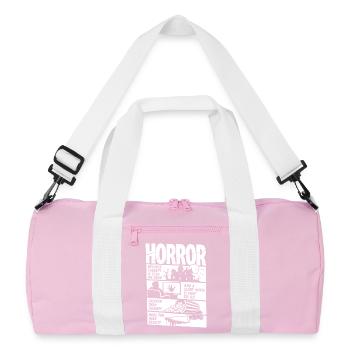 Horror Movies Over Responsibilities - Recycled Duffel Bag - pink/white - Front