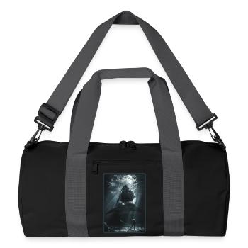 Grand requin blanc Grand requin blanc - Sac de sport recyclé - noir/gris graphite - Devant