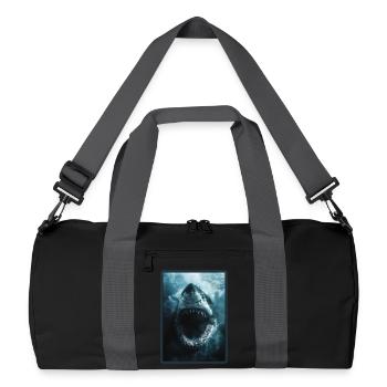 Grand requin blanc Grand requin blanc - Sac de sport recyclé - noir/gris graphite - Devant