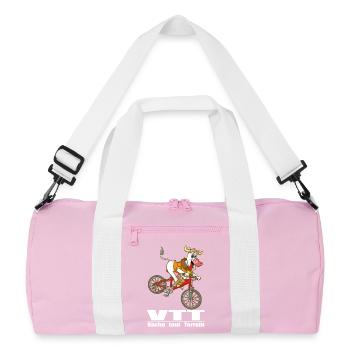 VTT Vache tout terrain - Sac de sport recyclé - rose/blanc - Devant