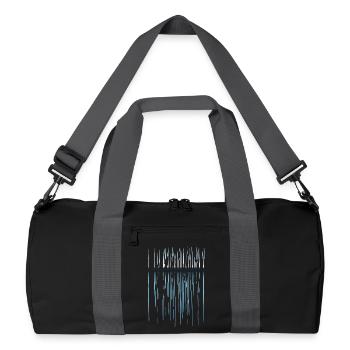 Lines pattern - horizon - Recycled Duffel Bag - black/graphite grey - Front