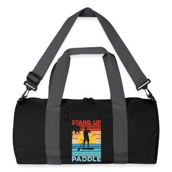 Stand Up Paddle SUP Sonnenliegen Cadeau Paddle - Recycelte Duffel Bag - Schwarz/Graphitgrau - Vorne