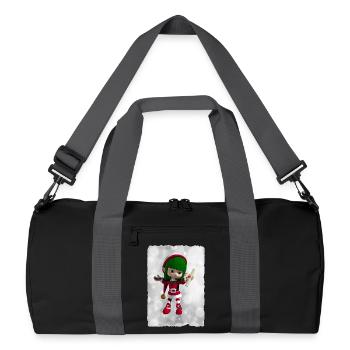 Green Elf - Recycled Duffel Bag - black/graphite grey - Front