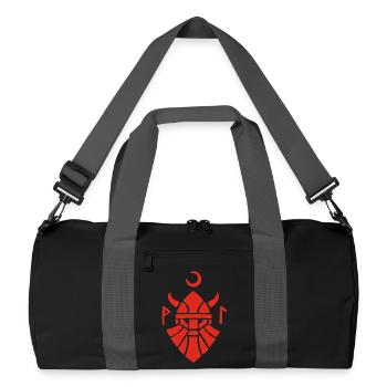 Red Viking Warrior Symbol - Recycled Duffel Bag - black/graphite grey - Front