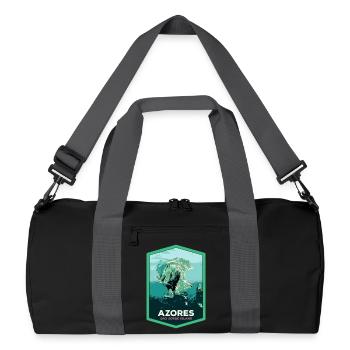 Illustration São Jorge Island seen from the sky, Azores - Recycled Duffel Bag - black/graphite grey - Front