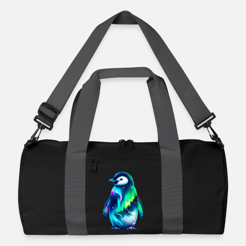 Aurora Borealis Pinguin Recycelte Duffel Bag