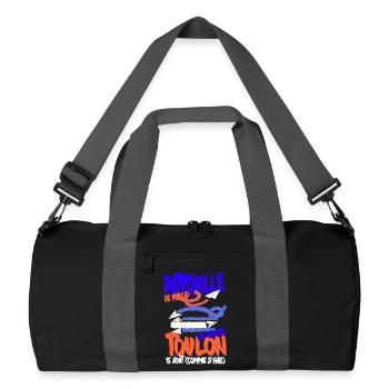 Patrouille de France Toulon 15 aout - Sac de sport recyclé - noir/gris graphite - Devant