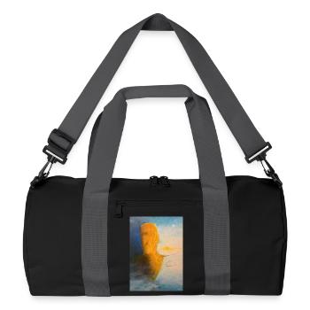 Abstract Multitude Human Silhouettes - Recycled Duffel Bag - black/graphite grey - Front