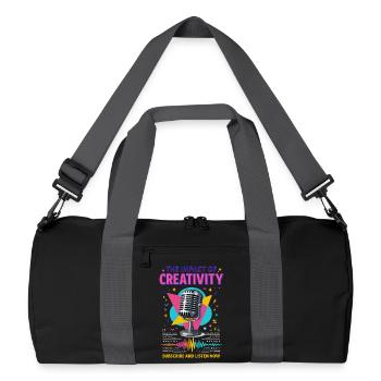 The power of creativity - Recycled Duffel Bag - black/graphite grey - Front