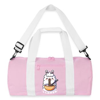 Llamen Ramen Lama - Recycled Duffel Bag - pink/white - Front