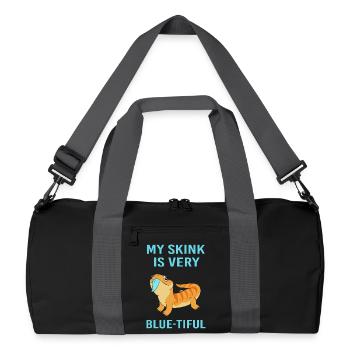 Langue bleue lézard - Sac de sport recyclé - noir/gris graphite - Devant