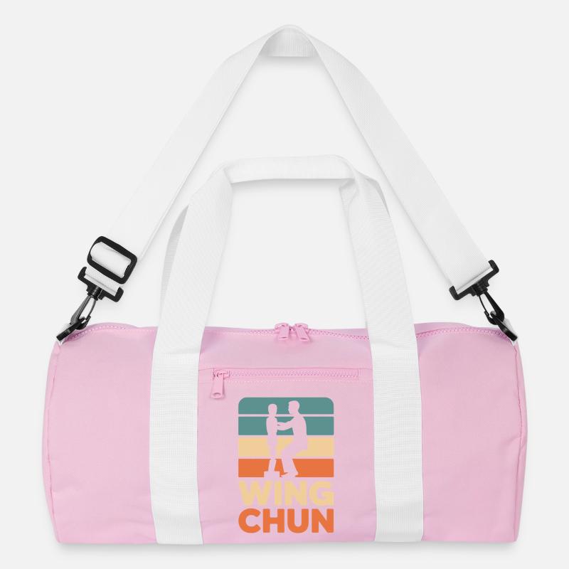 Wing Chun Retro-Silhouette Recycelte Duffel Bag